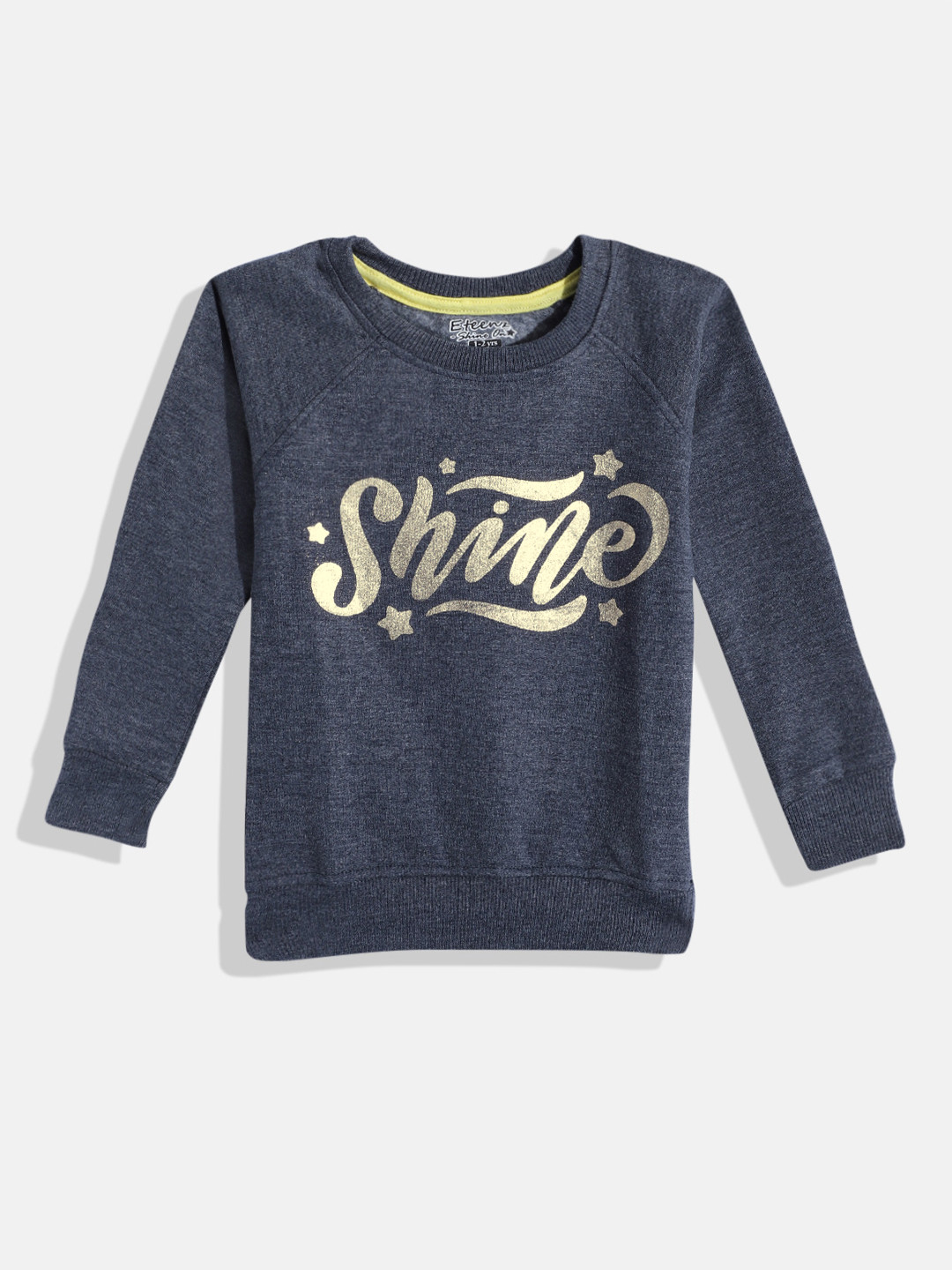 

Eteenz Girls Printed Cotton Sweatshirt, Navy blue