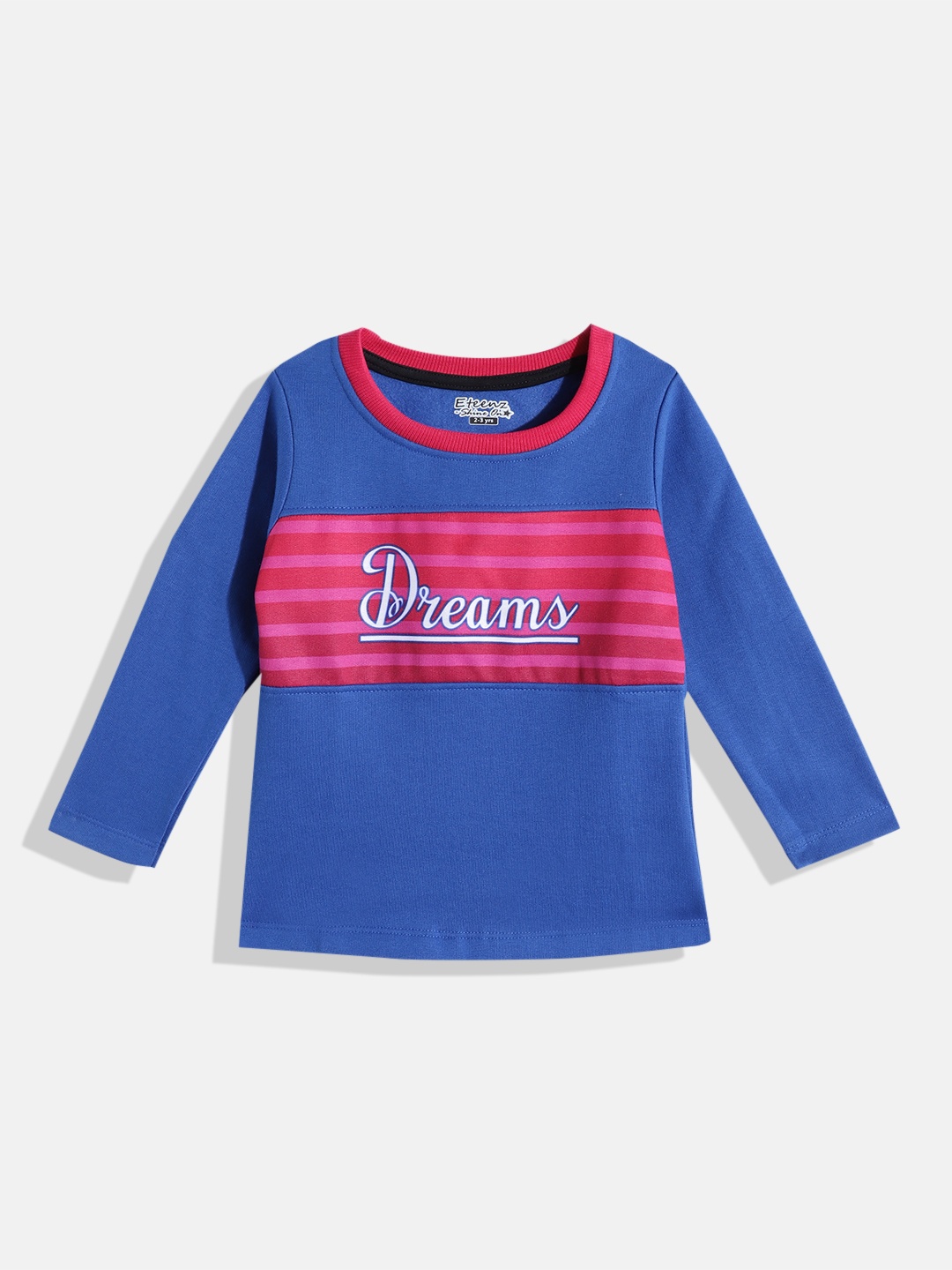 

Eteenz Girls Printed Cotton Sweatshirt, Blue