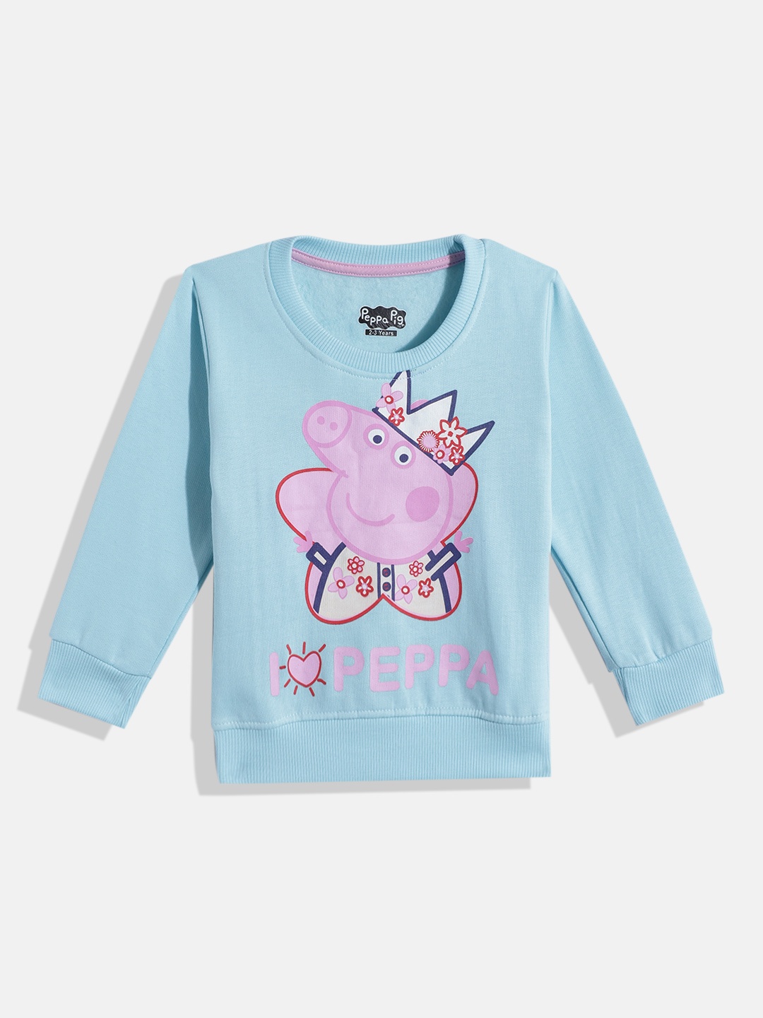 

Eteenz Girls Peppa Pig Printed Sweatshirt, Turquoise blue