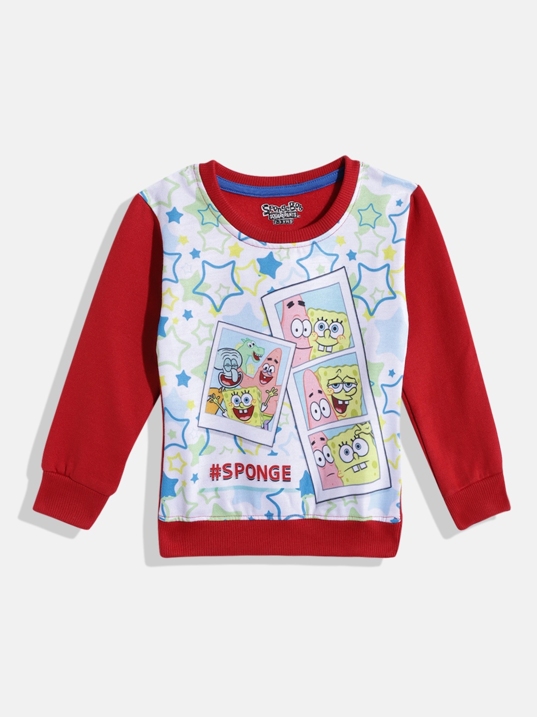 

Eteenz Girls SpongeBob SquarePants Printed Cotton Sweatshirt, Red