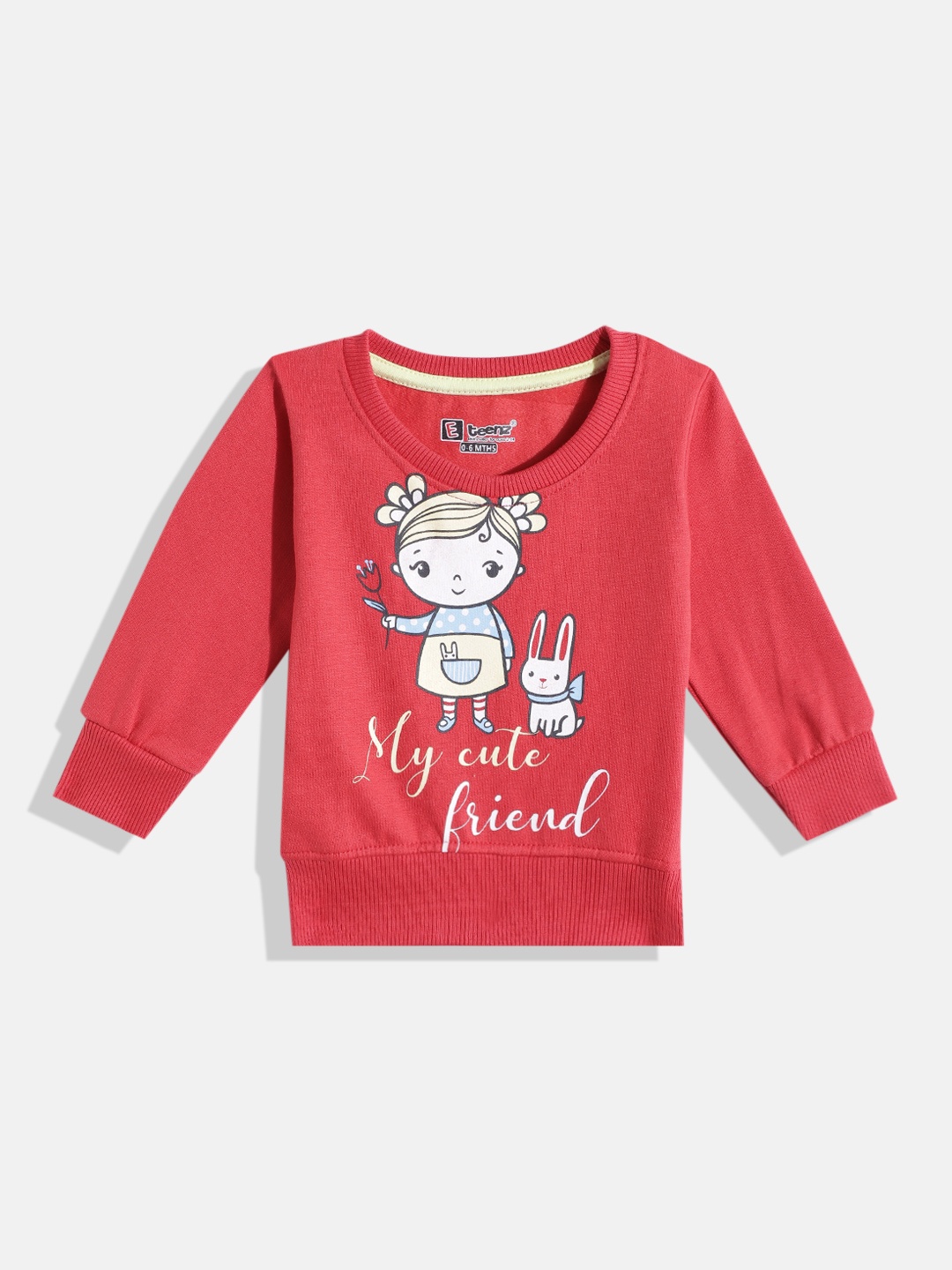 

Eteenz Infant Girls Printed Sweatshirt, Red