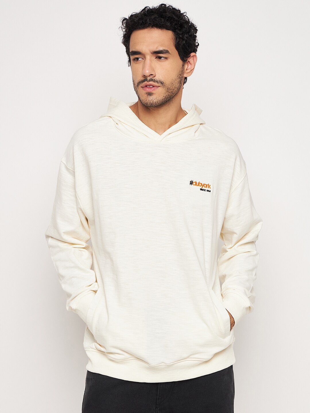 

Club York Hooded Cotton Sweatshirt, White