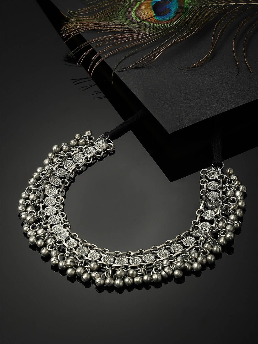 

PANASH Silver-Plated Ethnic Necklace