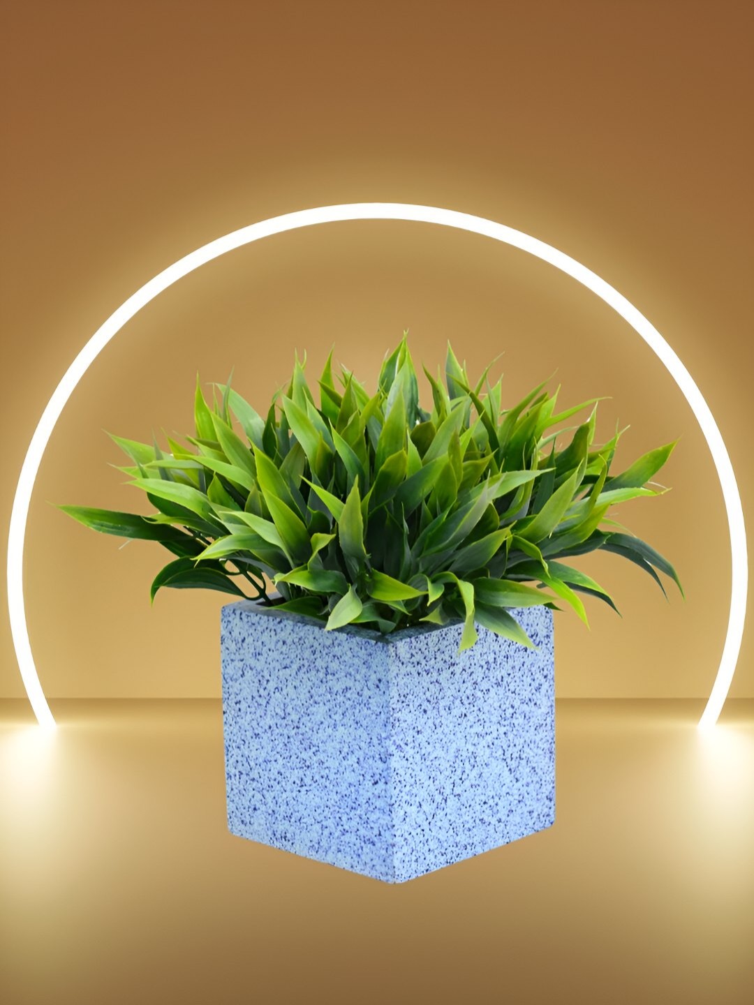 

DECOREBUGS Green & Blue Bamboo Artificial Plant With Pot