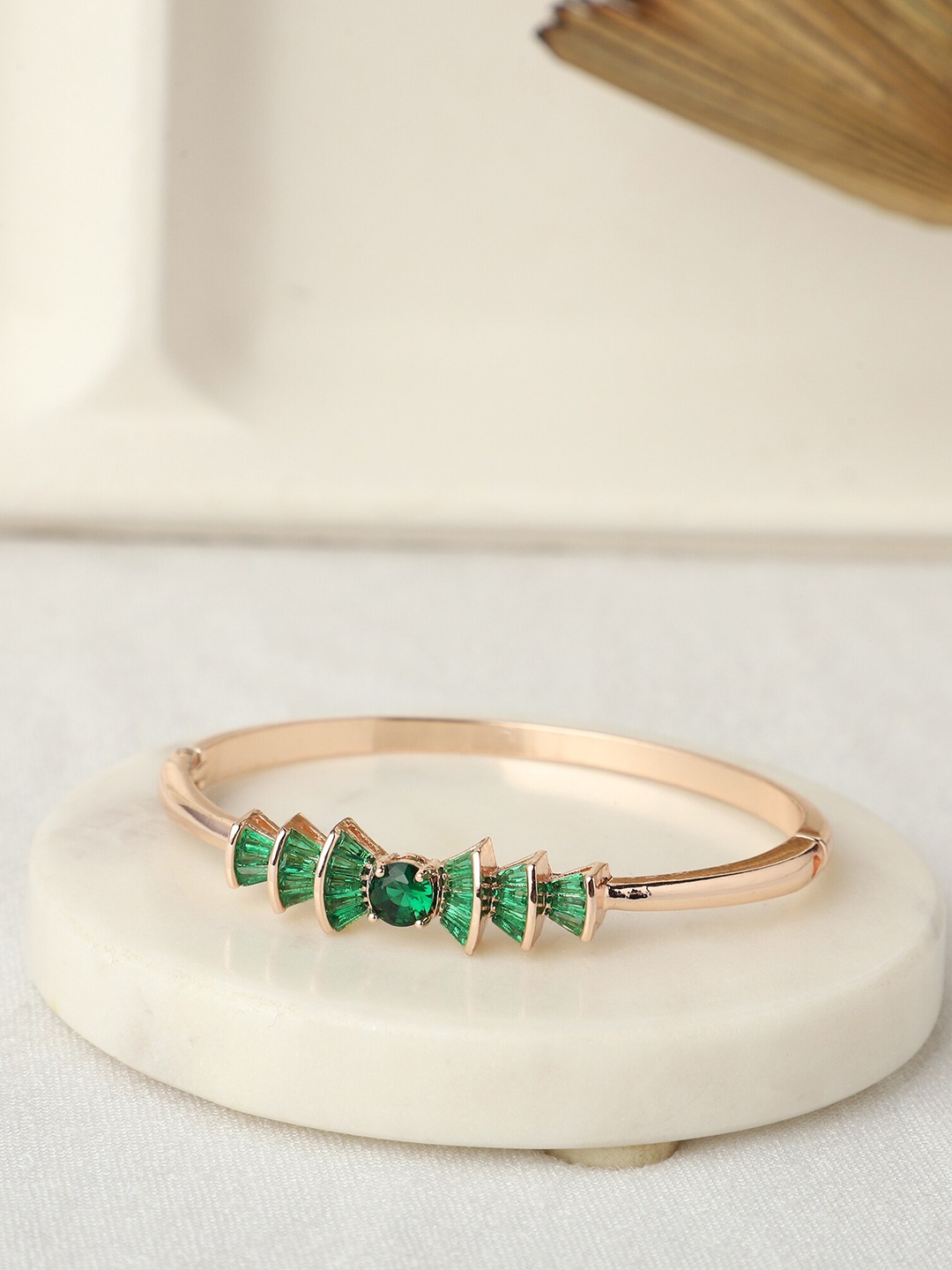 

PATOLA BY VJ Women Rose Gold-Plated Bangle-Style Bracelet