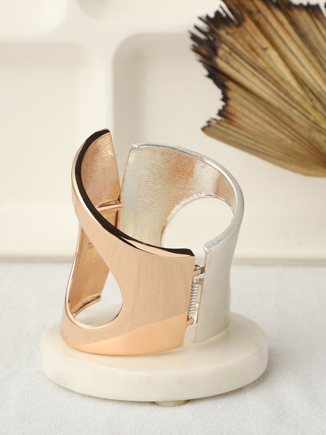 

PATOLA BY VJ Women Rose Gold-Plated Bangle-Style Bracelet, Silver
