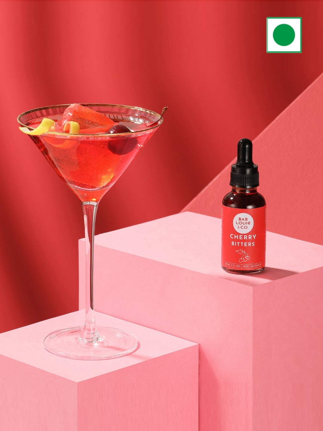 

Bab Louie & Co. Cherry Cocktail Bitters 30ml, Pink