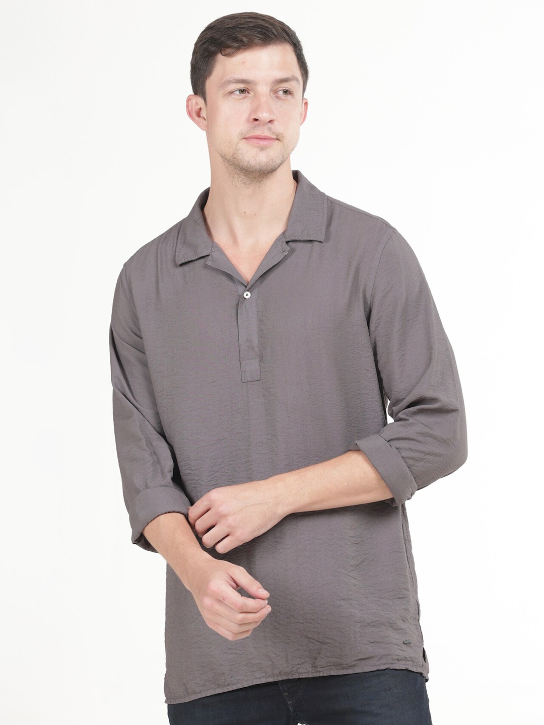 

POE Smart Slim Fit Casual Shirt, Grey