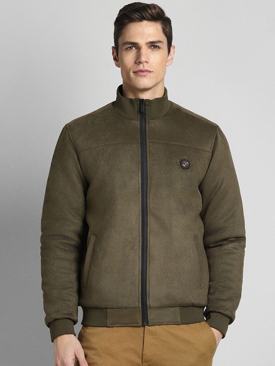 

SIMON CARTER LONDON Mock Collar Bomber Jacket, Olive