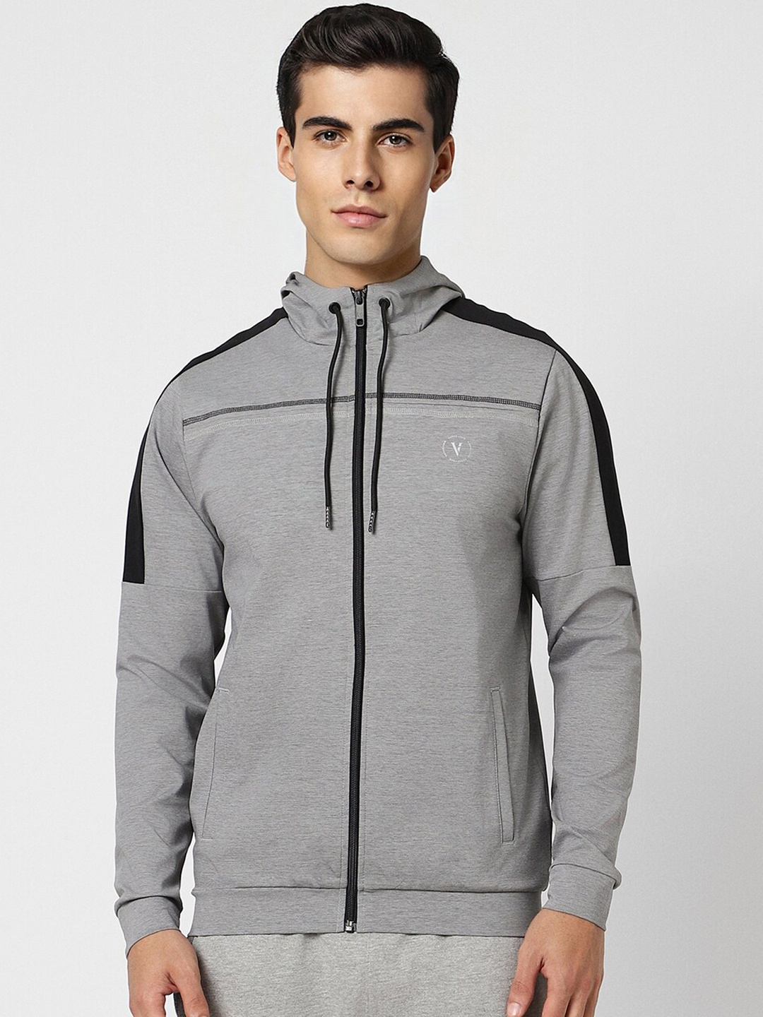 

Van Heusen Flex Hooded Sporty Jacket, Grey