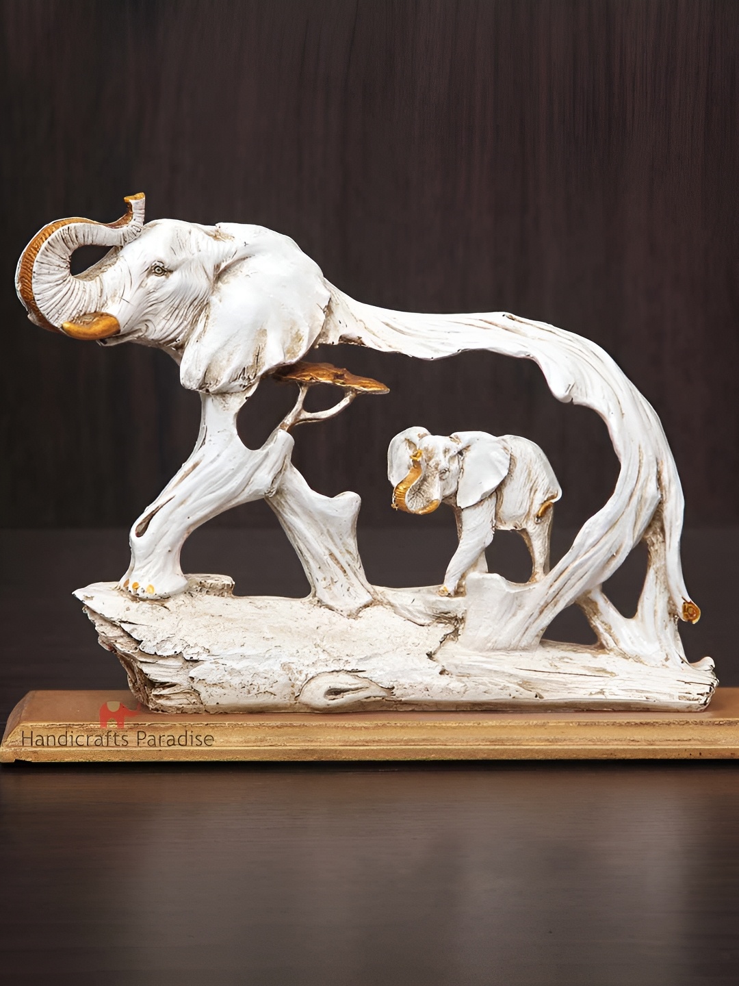 

HANDICRAFTS PARADISE White Elephant Showpiece