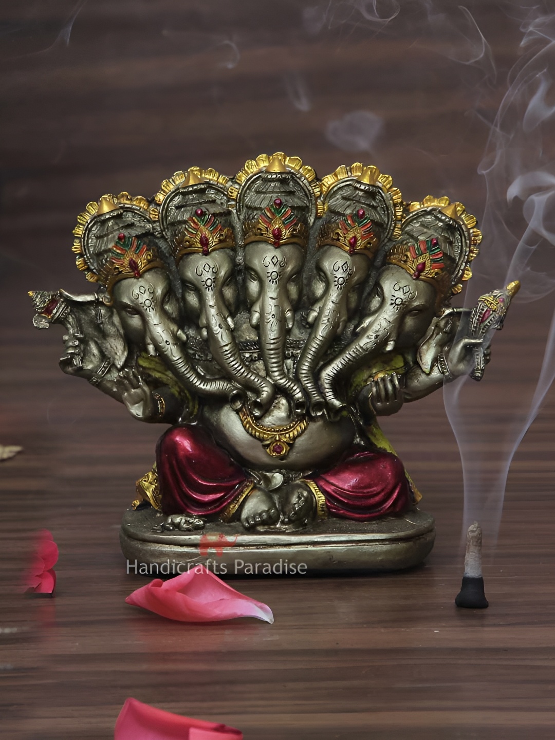 

HANDICRAFTS PARADISE Gold-toned Ganesh Showpiece