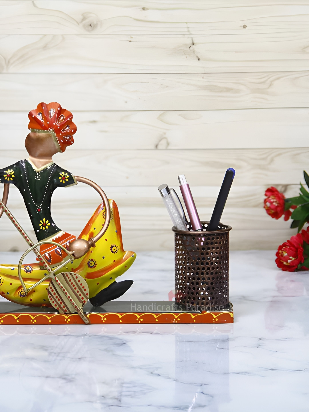 

HANDICRAFTS PARADISE Black & Yellow Figurine Showpiece