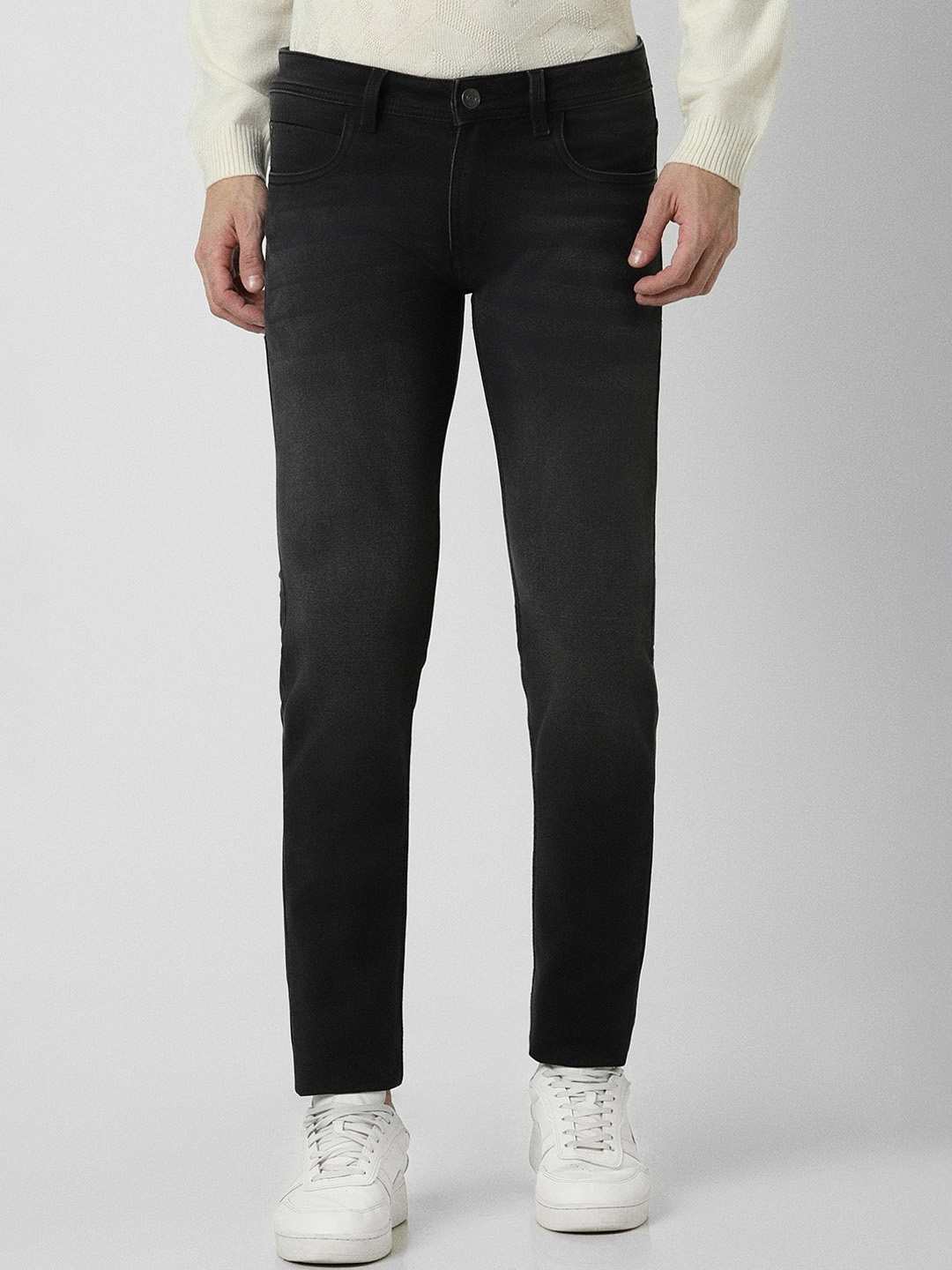 

Peter England Casuals Men Skinny Fit Mid-Rise Stretchable Jeans, Black