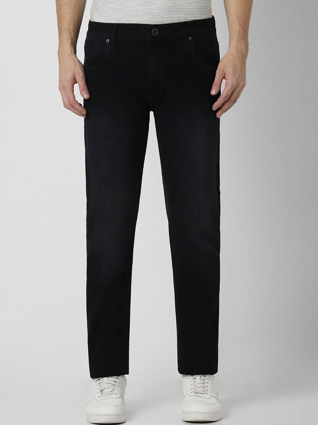 

Peter England Casuals Men Mid-Rise Pure Cotton Clean Look Jeans, Black