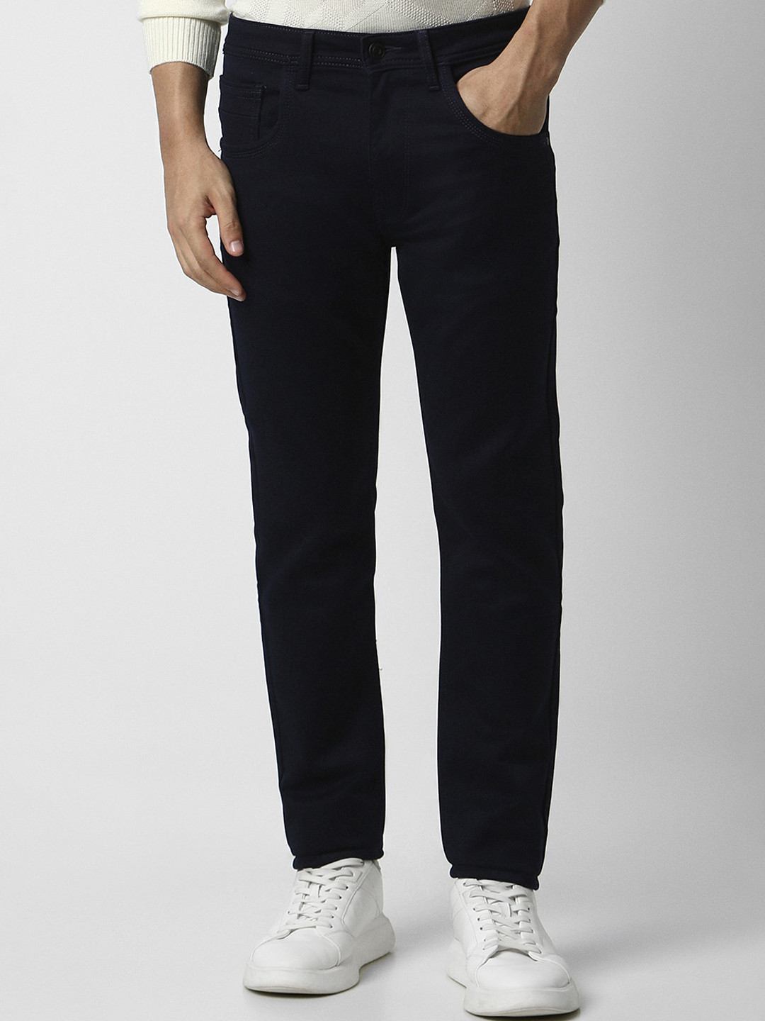 

VAN HEUSEN DENIM LABS Men Skinny Fit Stretchable Jeans, Navy blue