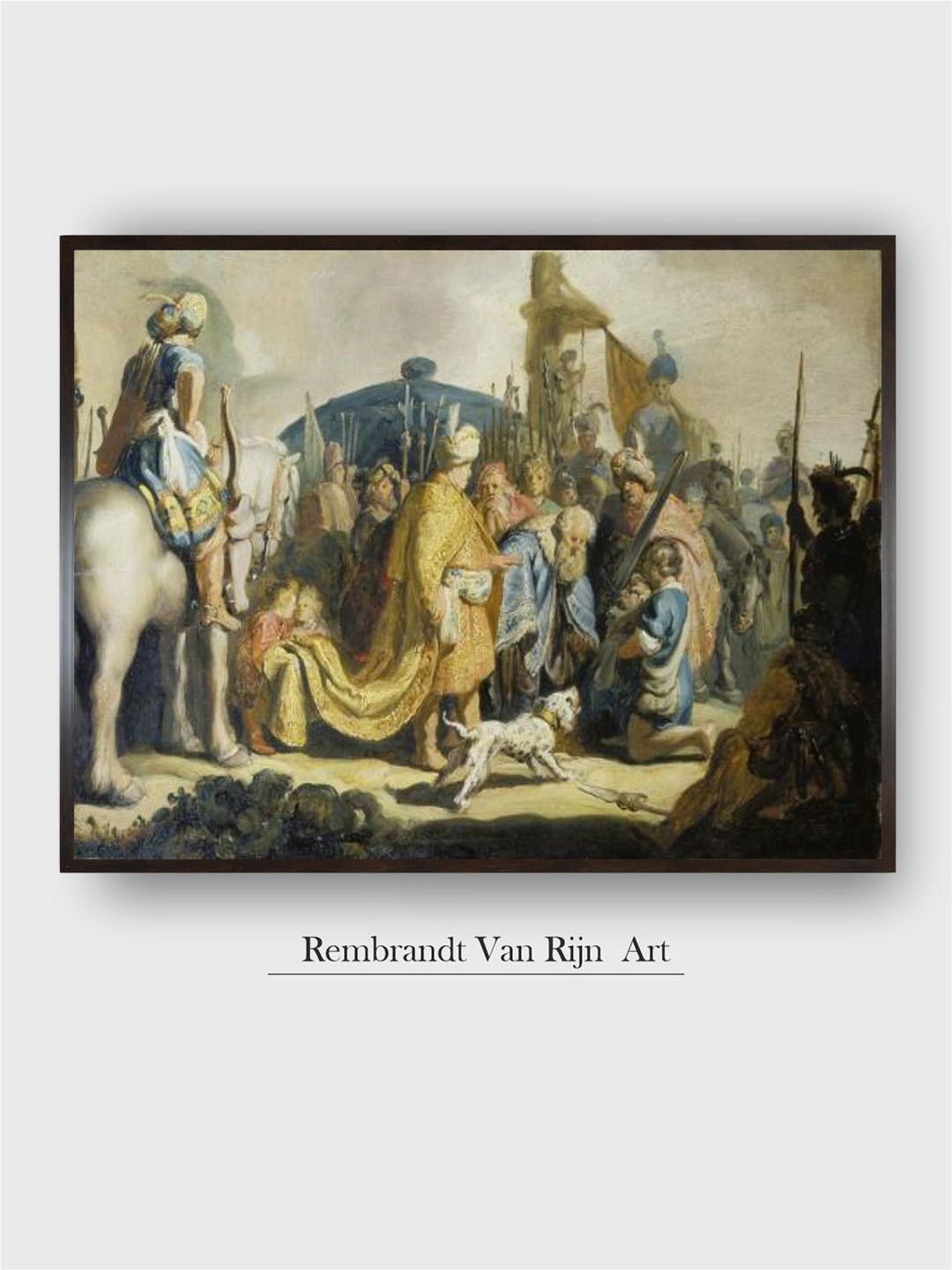 

The Art House Mustard David with the Head of Goliath Wooden Painting Wall Art