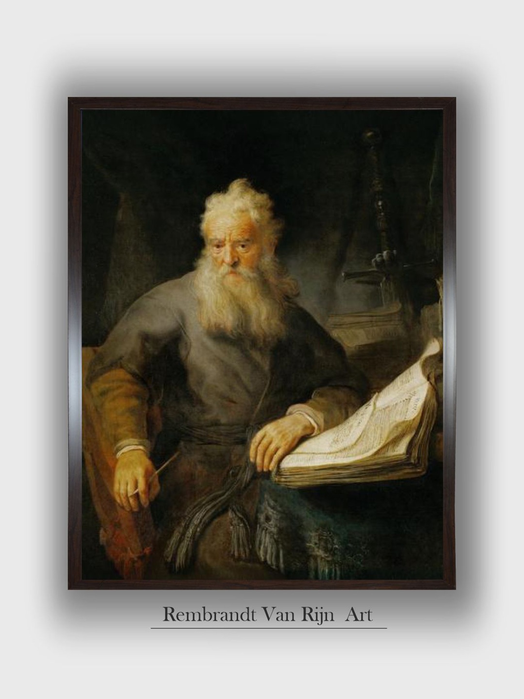 

The Art House Black The Apostle Paul Wooden Painting Wall Art