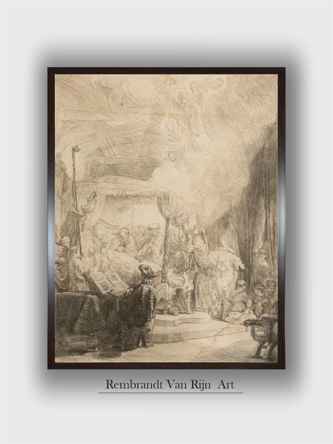 

The Art House Beige & Grey The Death Of The Virgin Wooden Painting Wall Art