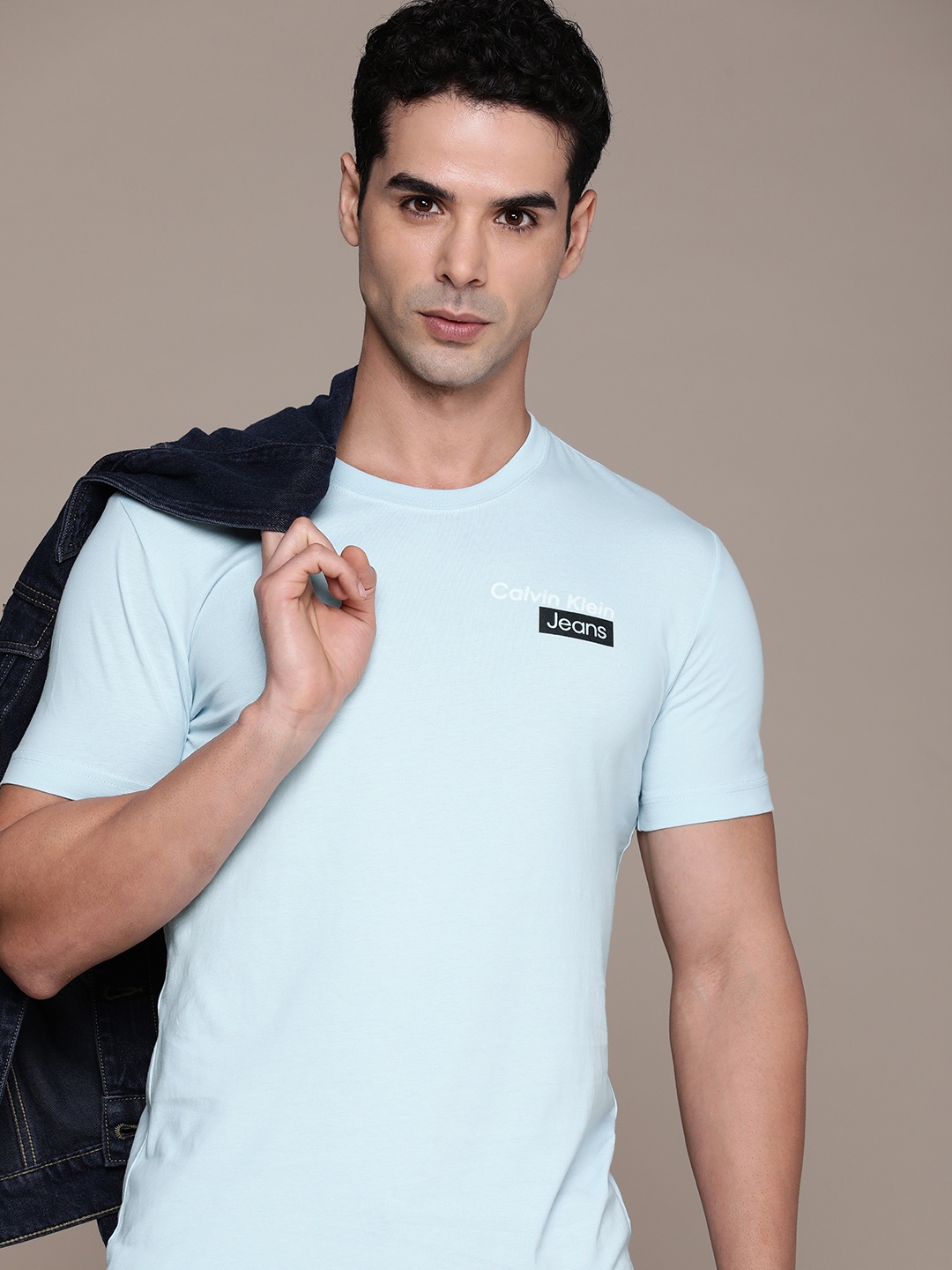 

Calvin Klein Jeans Pure Cotton Slim Fit T-shirt, Blue