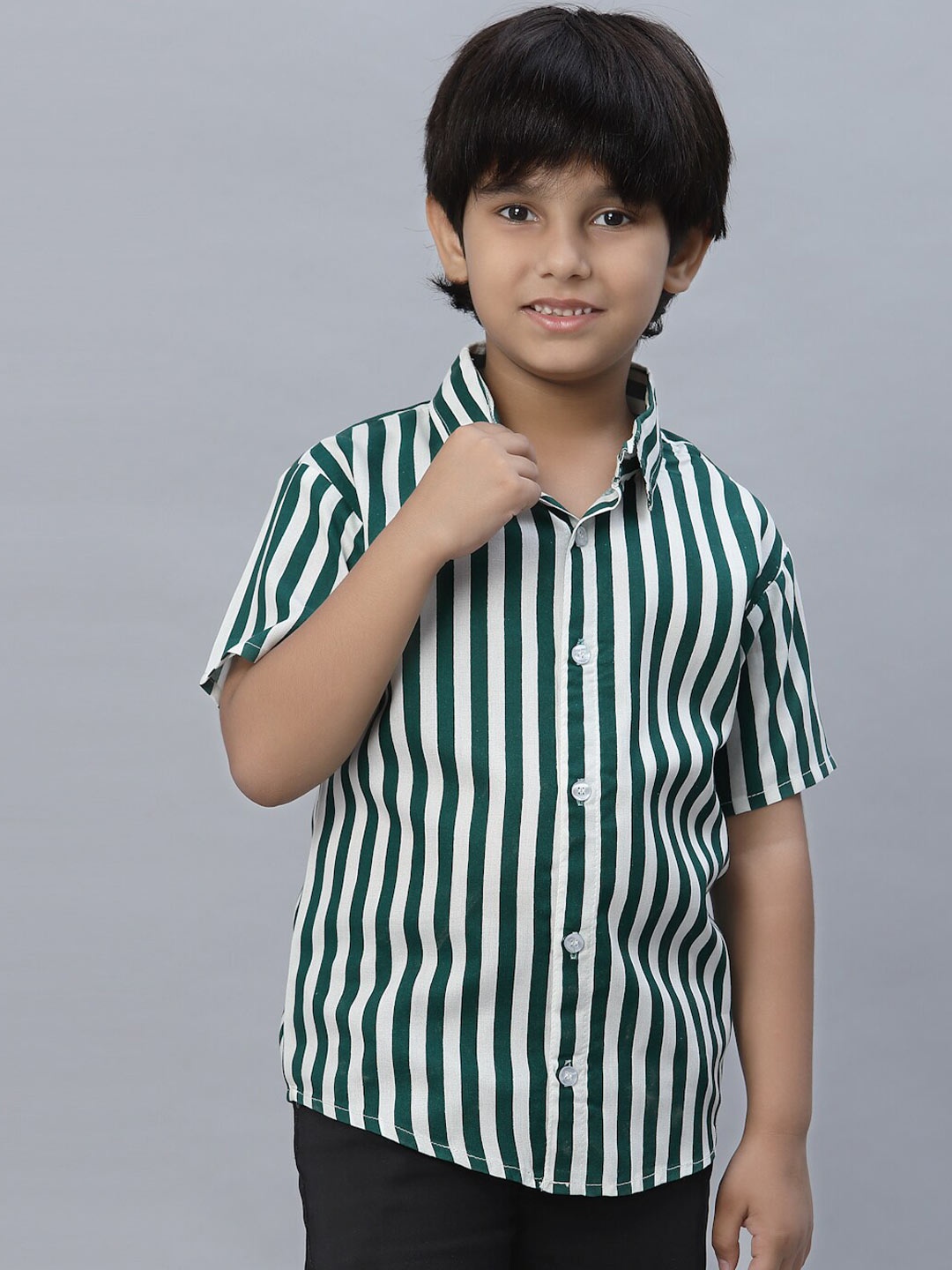 

NISHAB Boys Purple Multi Stripes Printed Casual Shirt