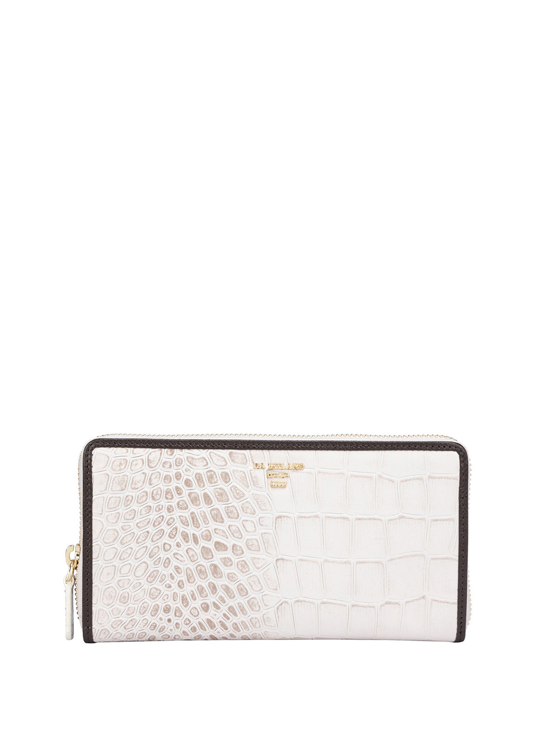 

Da Milano Textured Leather Zip Around Wallet, White