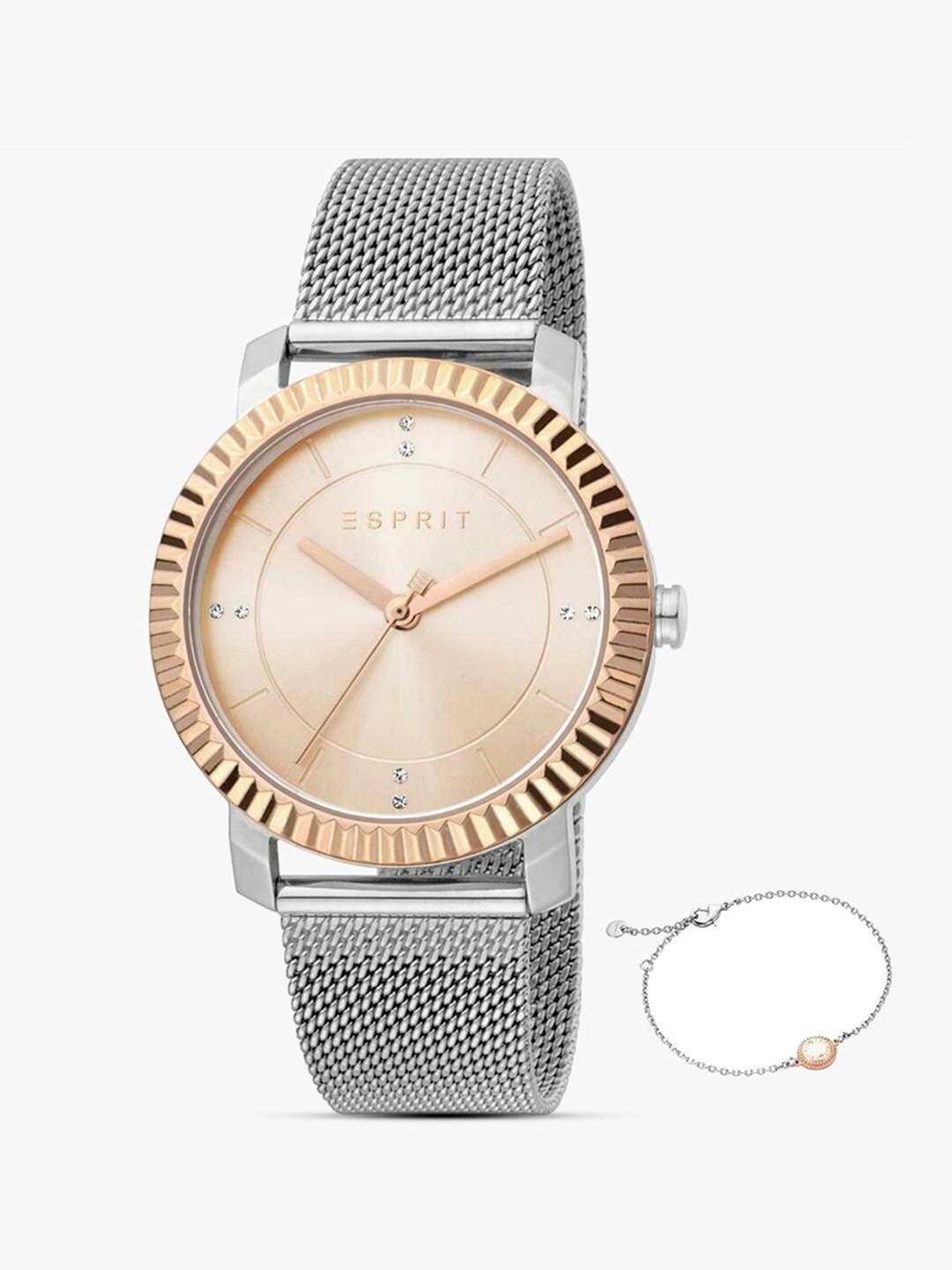 

ESPRIT Women Stainless Steel Straps Analogue Watch ES1L184M0055, Silver