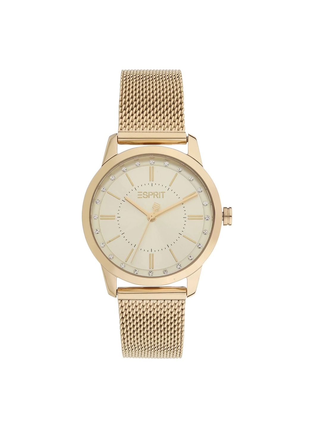 

ESPRIT Women Embellished Dial & Stainless Steel Straps Analogue Watch ES1L276M0115, Gold