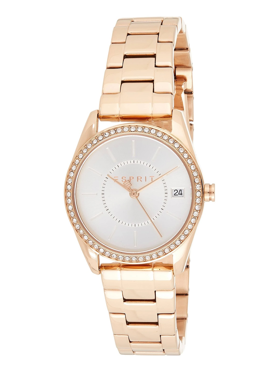 

ESPRIT Women Embellished Dial & Stainless Steel Straps Analogue Watch ES1L195M0105, Silver