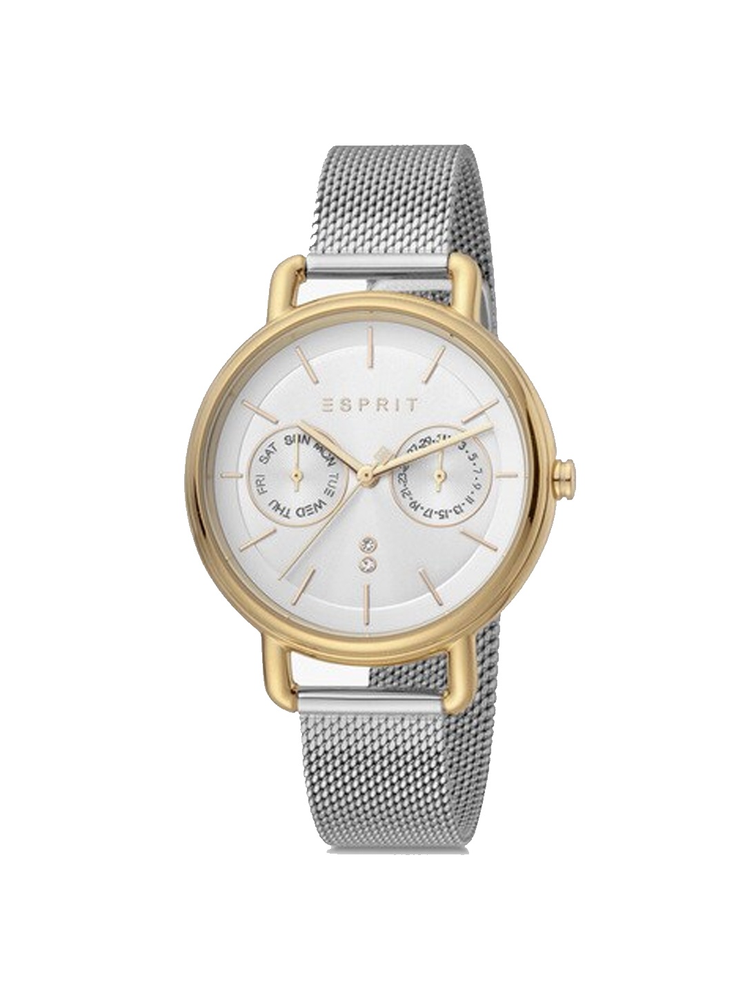 

ESPRIT Women Brass Dial & Stainless Steel Straps Textured Analogue Watch ES1L179M0105, White