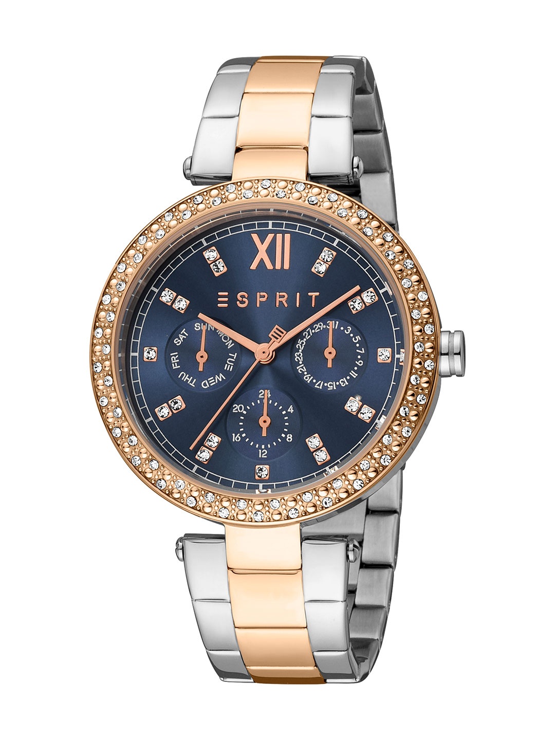 

ESPRIT Women Embellished Dial Multi Function Analogue Watch ES1L189M1105, Blue