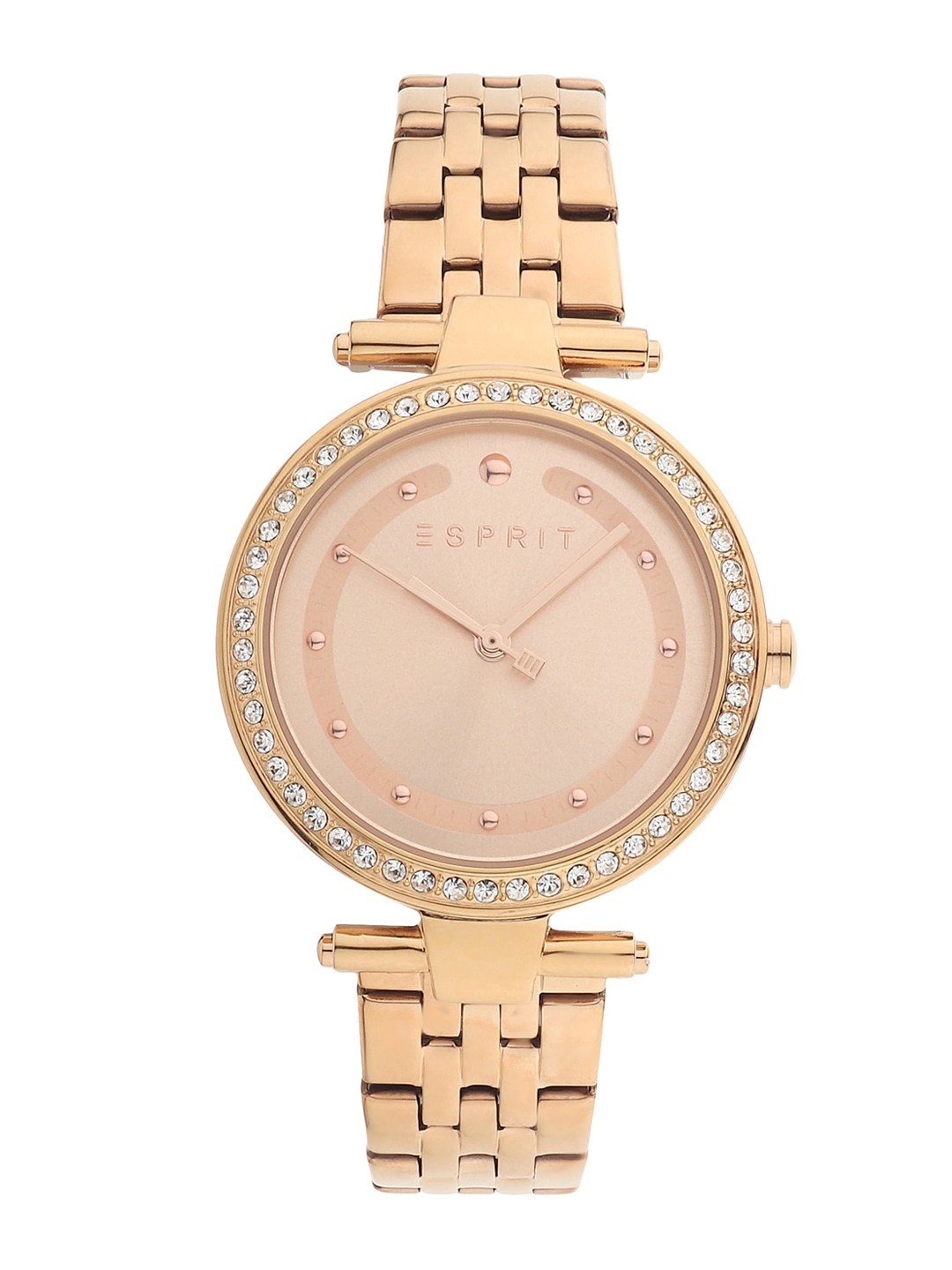 

ESPRIT Women Stainless Steel Straps Embellished Analogue Watch ES1L153M0075, Gold