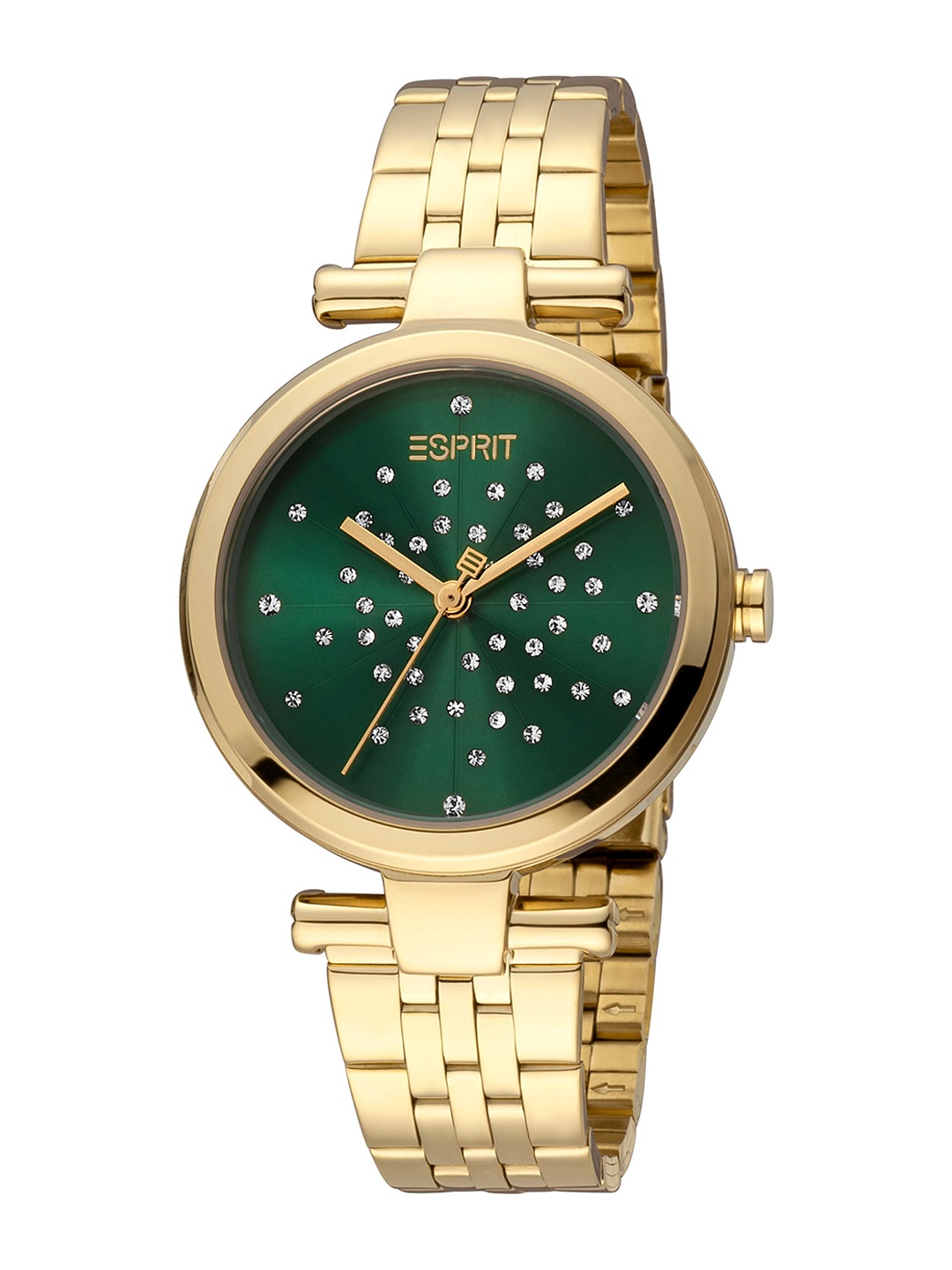 

ESPRIT Women Embellished Dial Stainless Steel Straps Analogue Watch ES1L378M0035, Gold