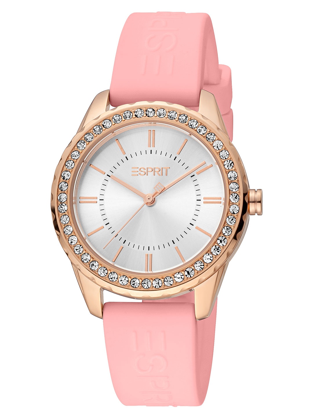 

ESPRIT Women Embellished Dial & Straps Analogue Watch ES1L381P0035, Pink