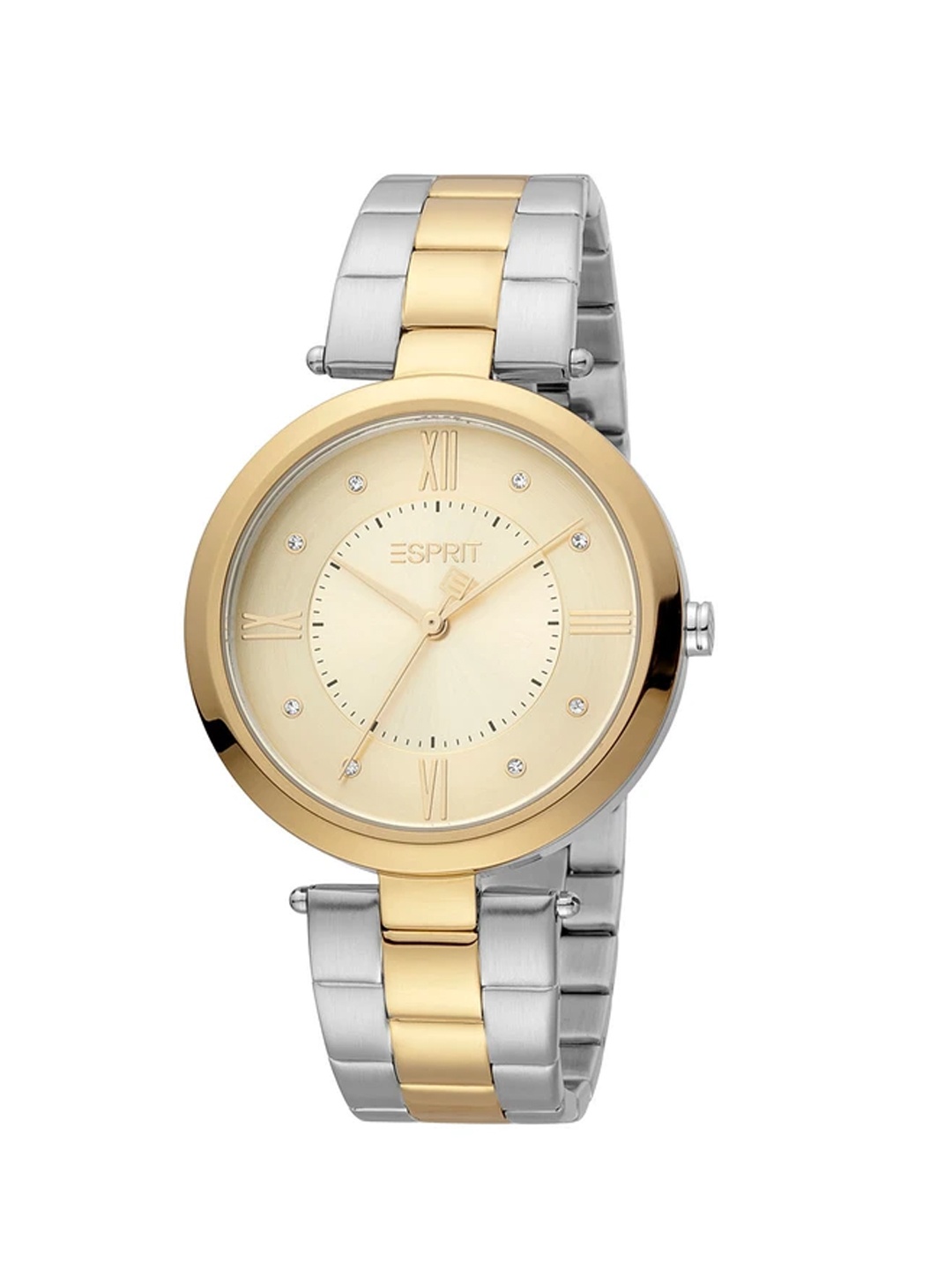 

ESPRIT Women Embellished Stainless Steel Straps Analogue Watch ES1L252M0045, Gold