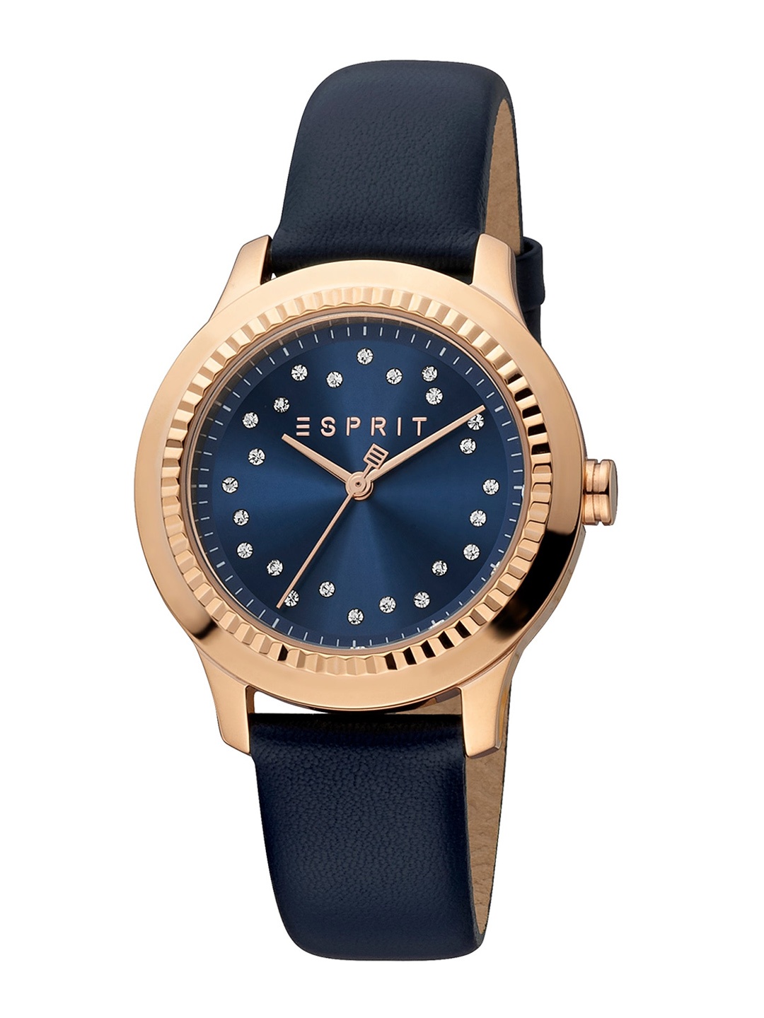 

ESPRIT Women Brass Dial & Leather Straps Analogue Watch ES1L351L0055, Blue