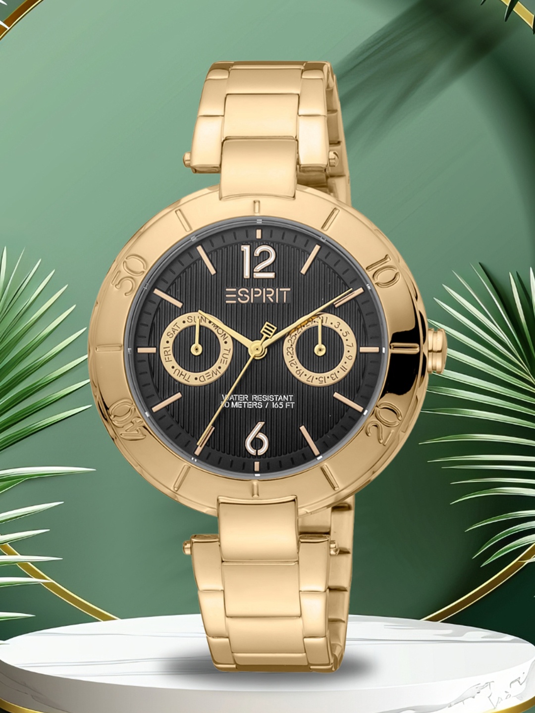 

ESPRIT Women Stainless Steel Straps Analogue Watch ES1L286M0075, Gold
