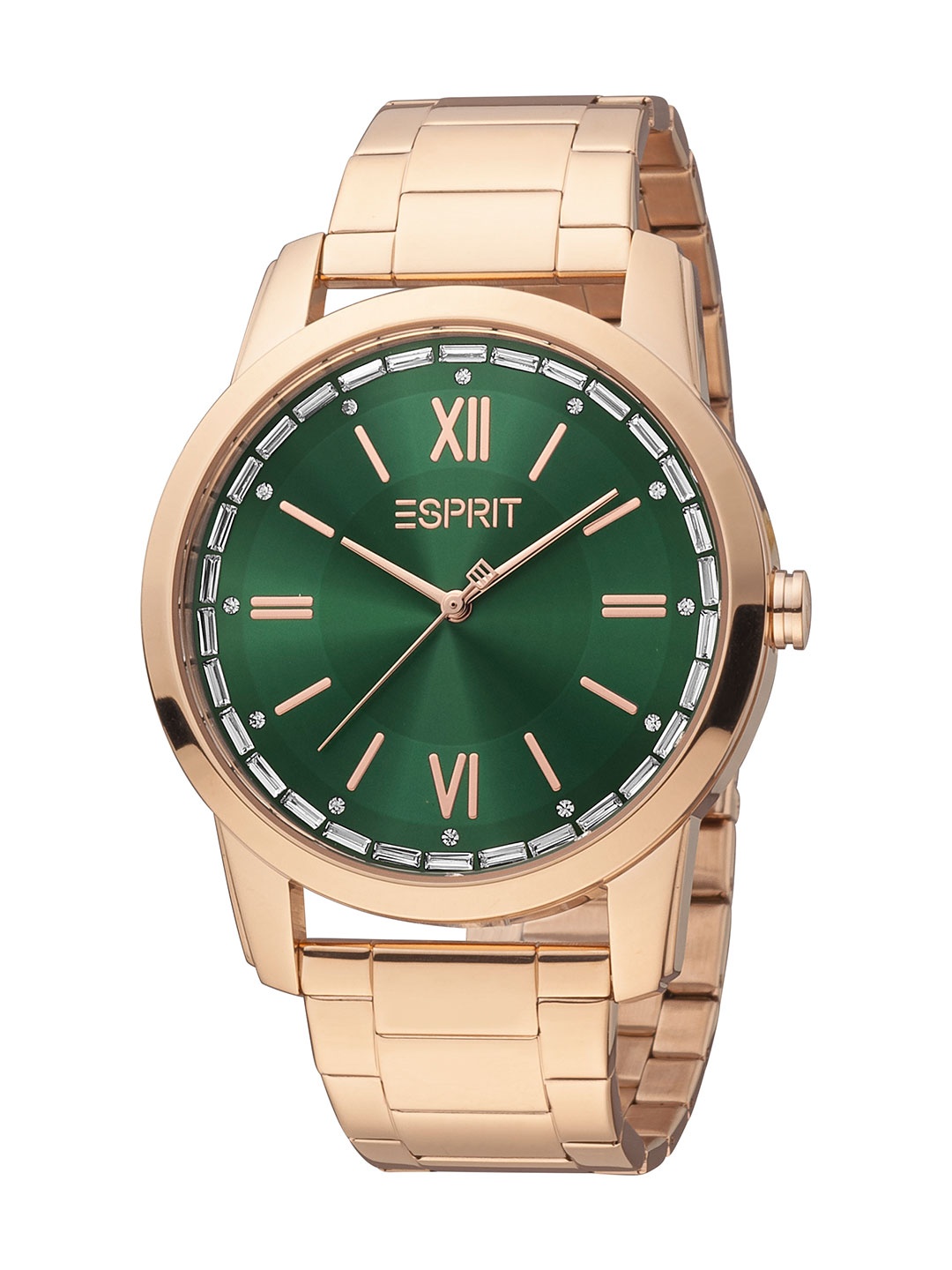 

ESPRIT Women Textured Dial & Stainless Steel Straps Analogue Watch ES1L325M0085, Green