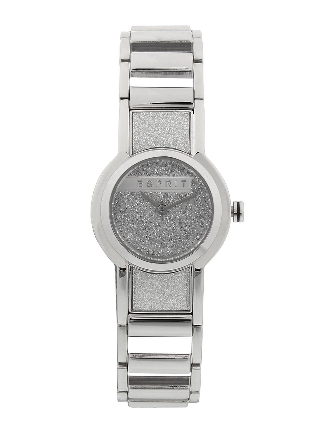 

ESPRIT Women Embellished Brass Dial Reset Time Analogue Watch ES1L084M0015, Silver