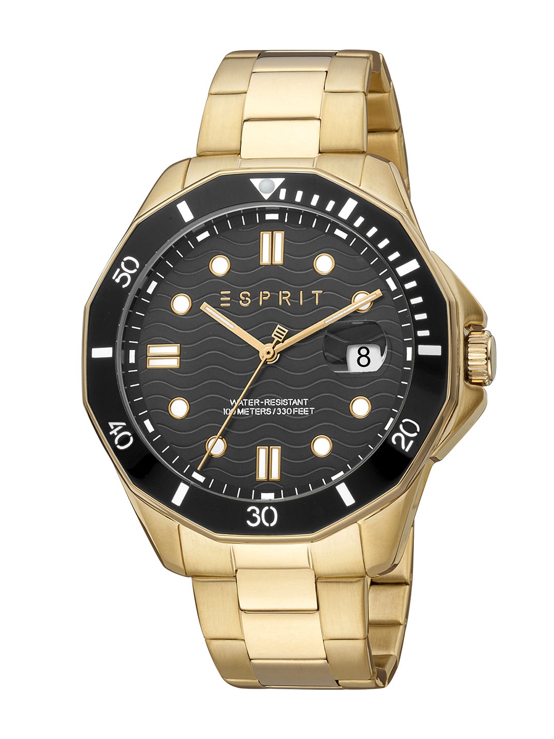 

ESPRIT Men Stainless Steel Straps Analogue Watch ES1G390M0055, Gold