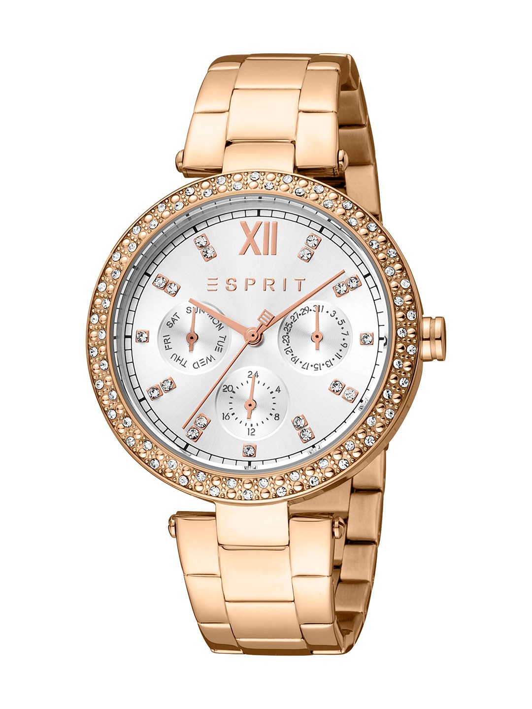 

ESPRIT Women Stainless Steel Straps Embellished Analogue Watch ES1L189M1085, Gold