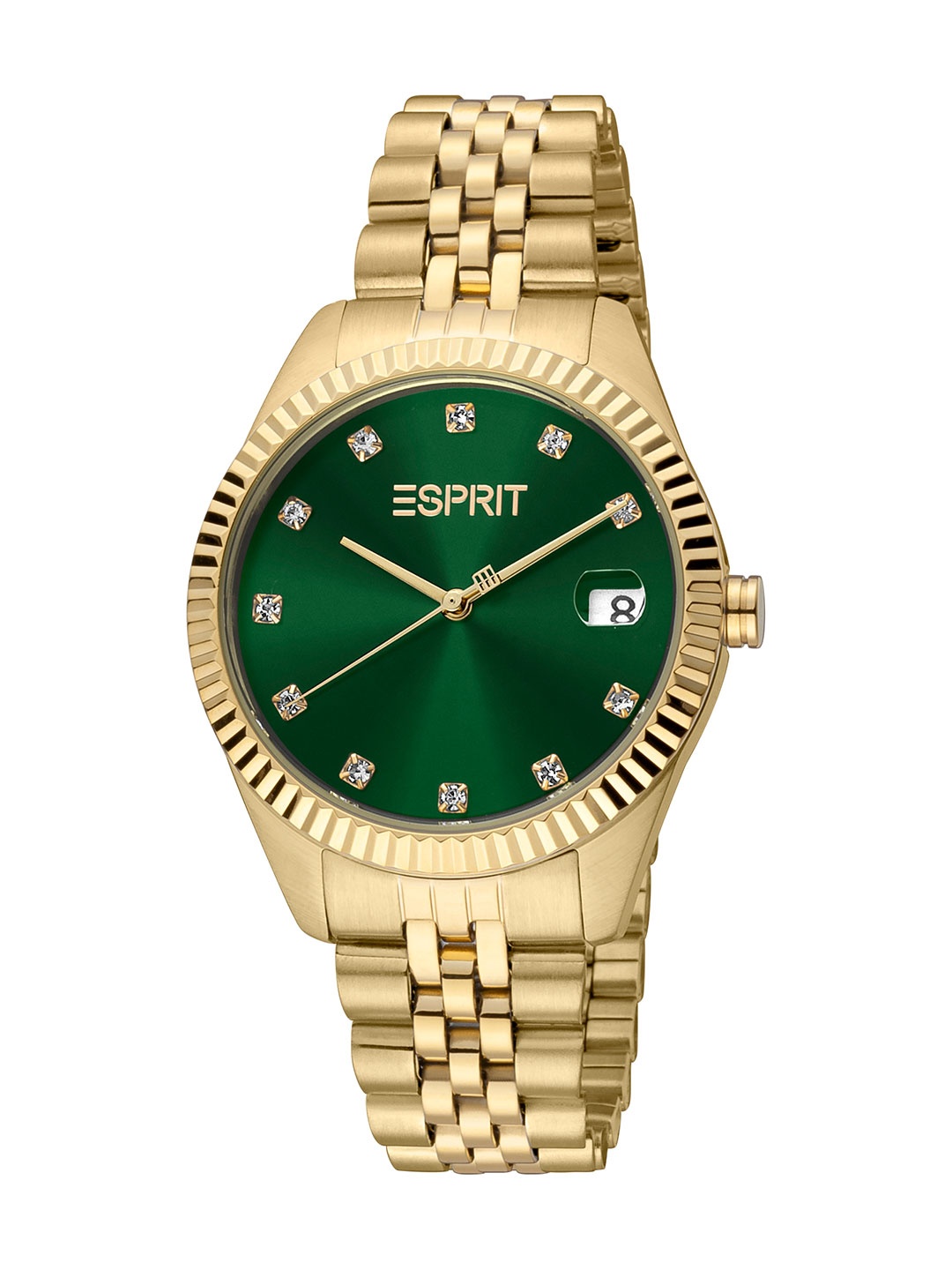 

ESPRIT Women Stainless Steel Round Shape Bracelet Style Analogue Watch ES1L379M0025, Gold