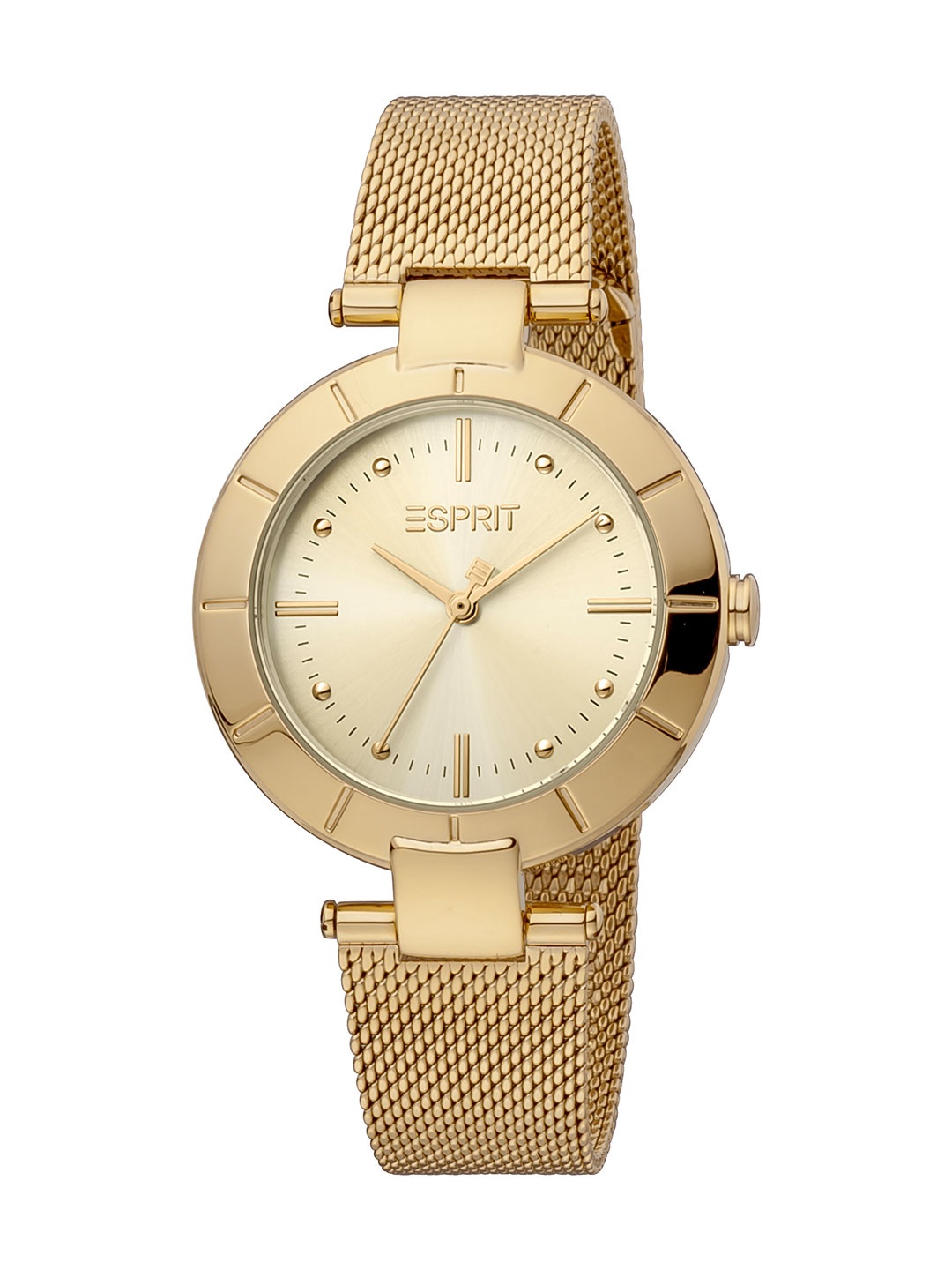 

ESPRIT Women Brass Dial & Stainless Steel Straps Analogue Watch ES1L287M2075, Gold