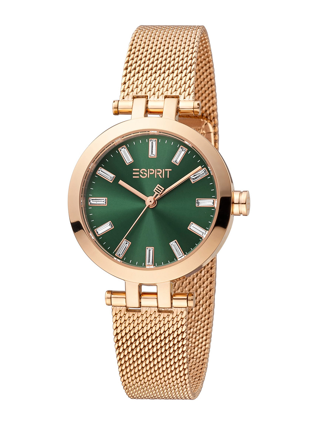 

ESPRIT Women Embellished Brass Dial & Stainless Steel Straps Analogue Watch ES1L331M0095, Rose gold