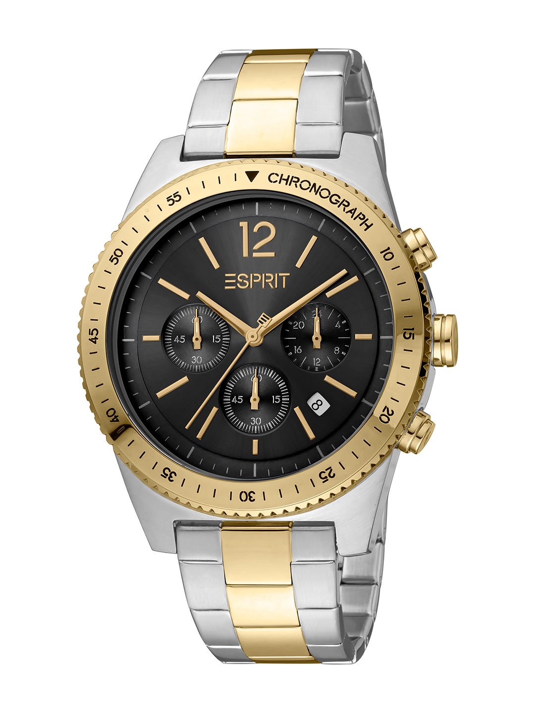 

ESPRIT Men Textured Dial & Stainless Steel Straps Analogue Watch ES1G307M0085, Black