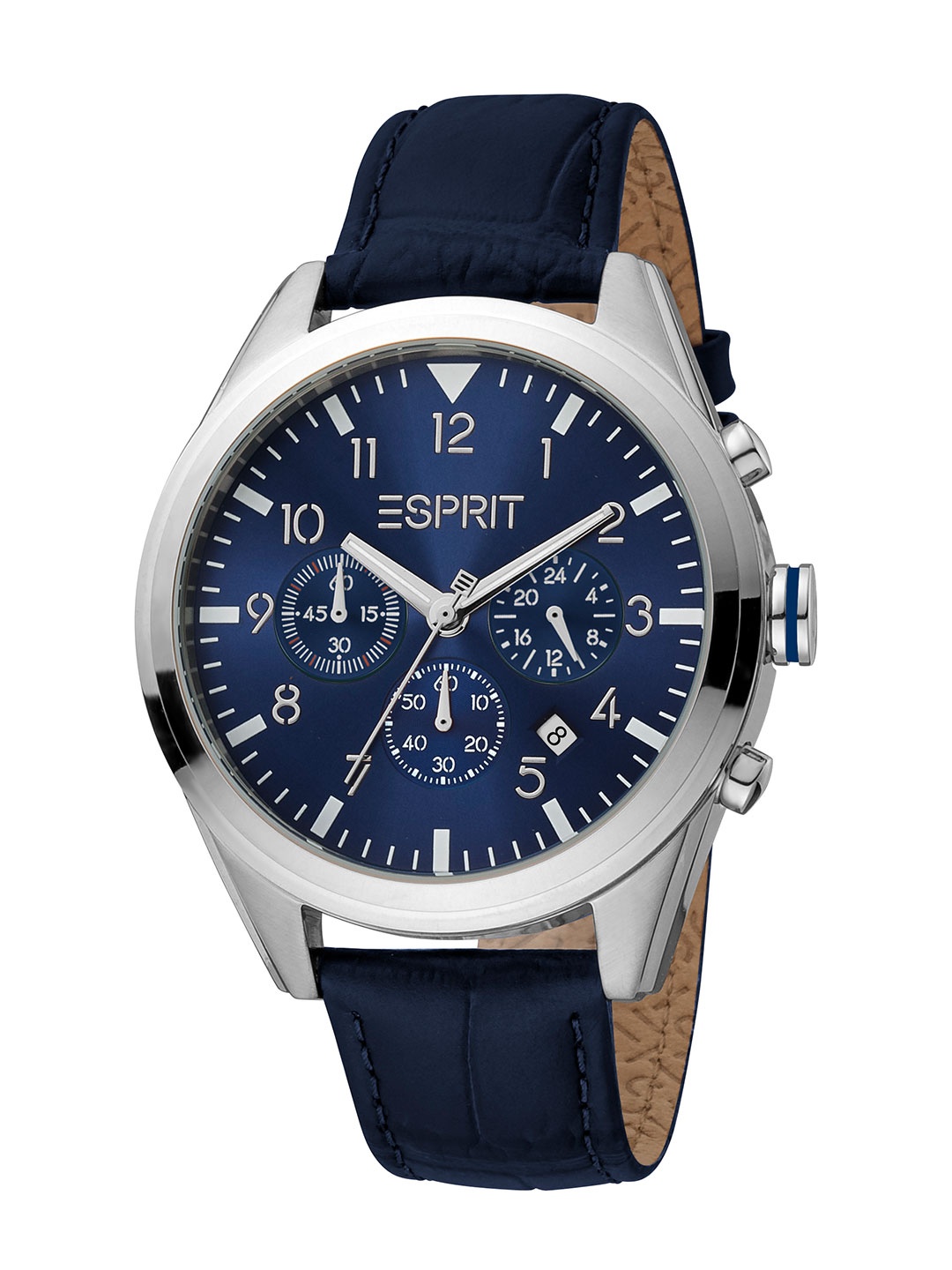 

ESPRIT Men Brass Dial & Leather Straps Analogue Watch ES1G339L0125, Black