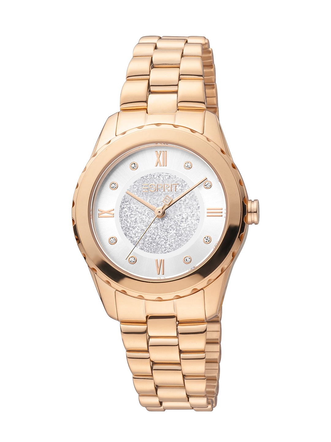 

ESPRIT Women Brass Dial & Stainless Steel Straps Analogue Watch ES1L320M0145, Rose gold