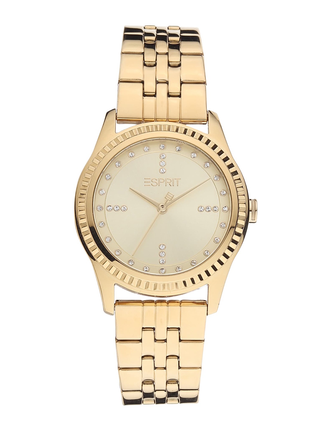 

ESPRIT Women Stainless Steel Straps Embellished Analogue Watch ES1L222M0065, Rose gold