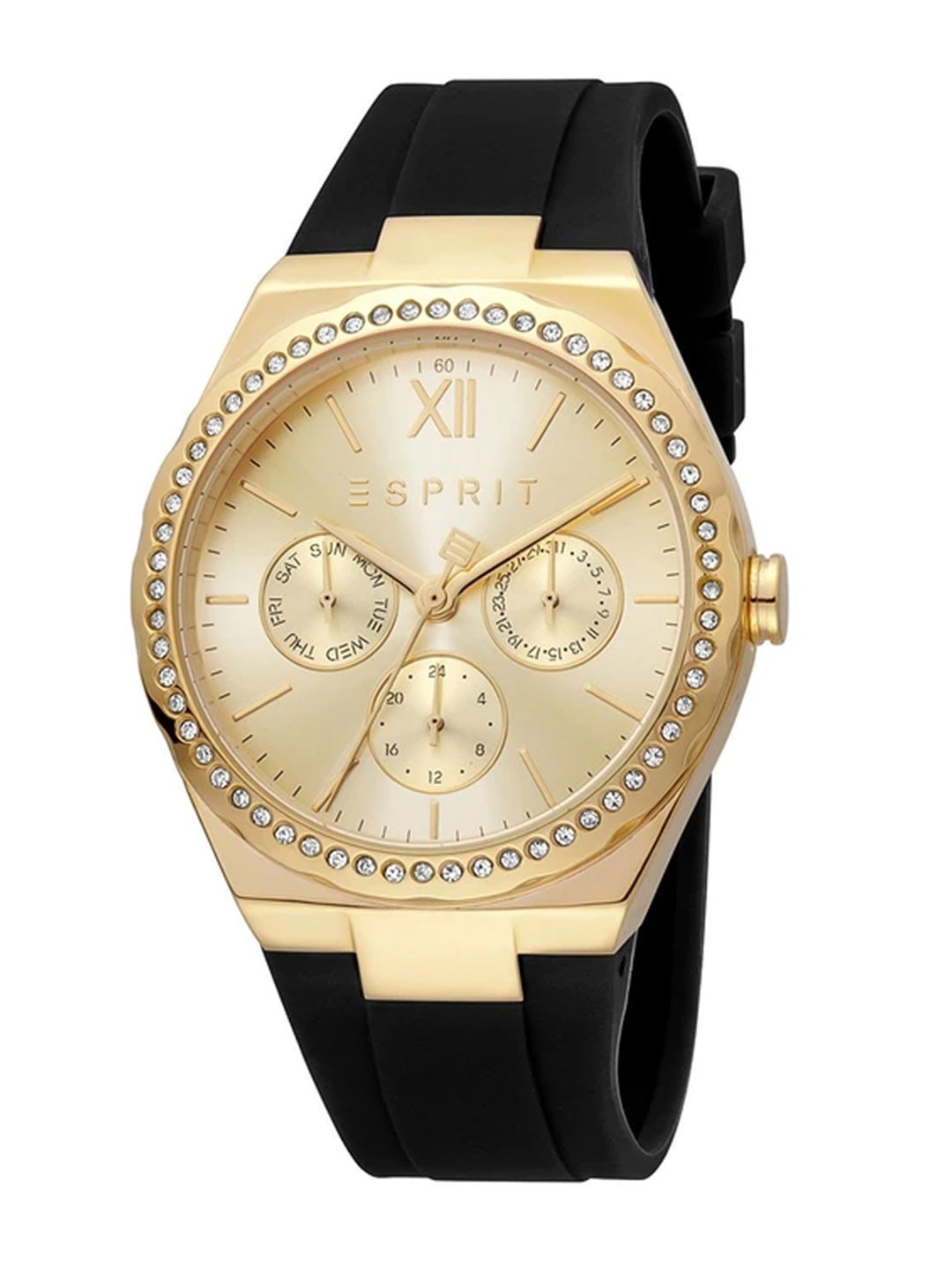 

ESPRIT Women Brass Dial & Stainless Steel Straps Analogue Watch ES1L193P0025, Gold