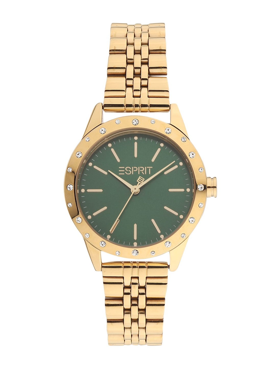 

ESPRIT Women Embellished Dial & Stainless Steel Straps Analogue Watch ES1L302M0075, Green